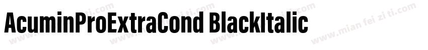 AcuminProExtraCond BlackItalic字体转换